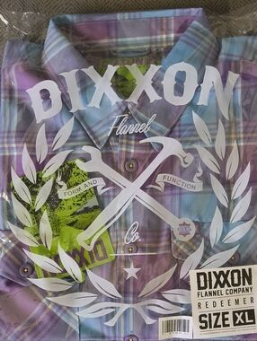 DIXXON Purple and Blue Plaid Casual Button-Down Shirt SOLD OUT